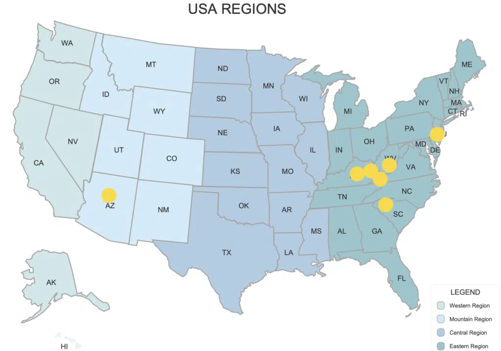 Clark Welding distributor map