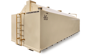 self contained tanks on skids above ground