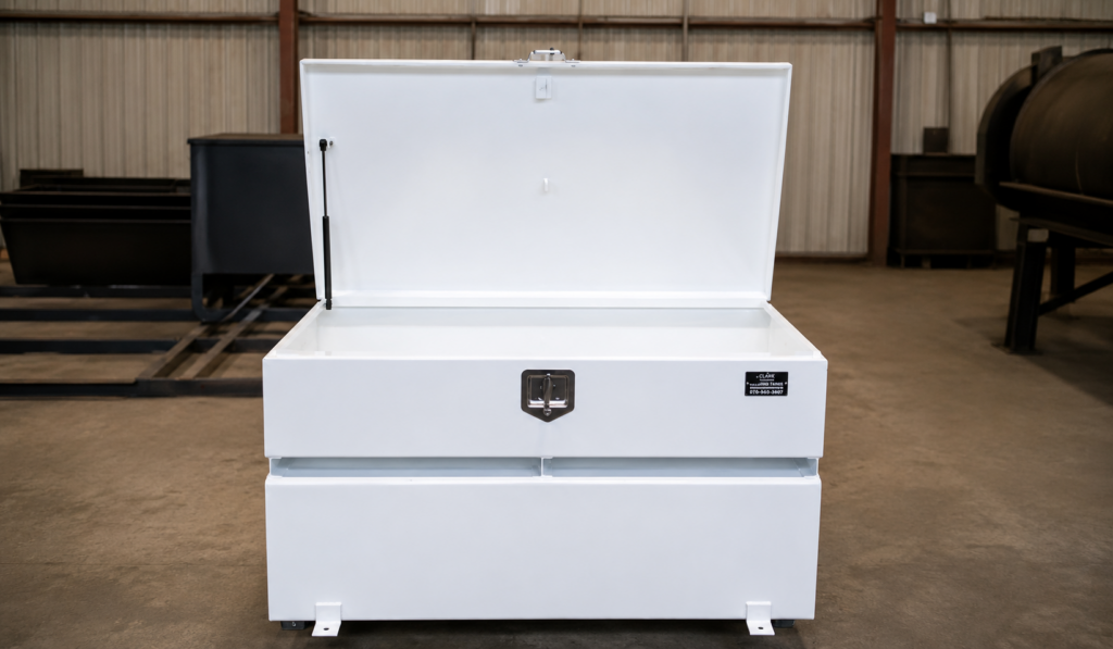 Custom metal fabrication project with structural steel components