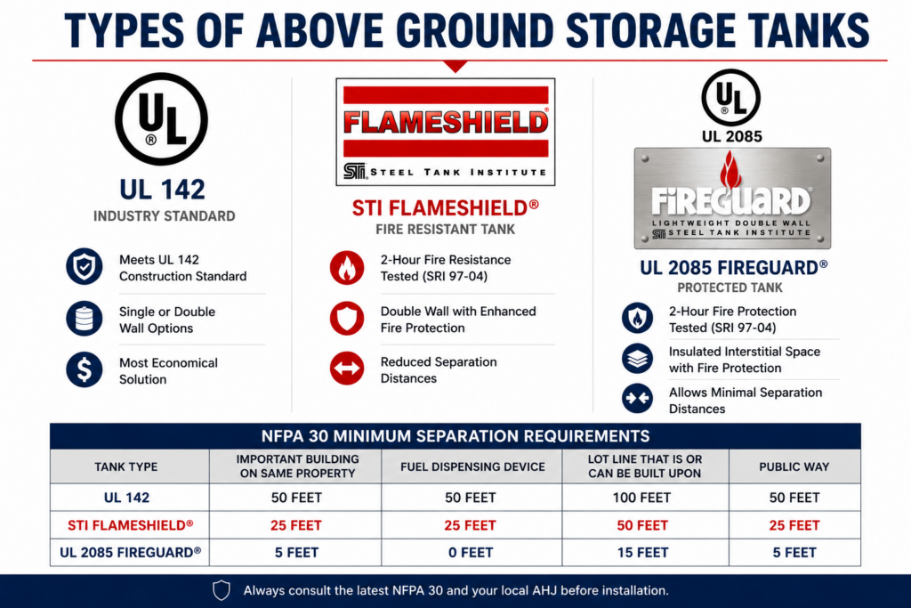 above ground storage tank types