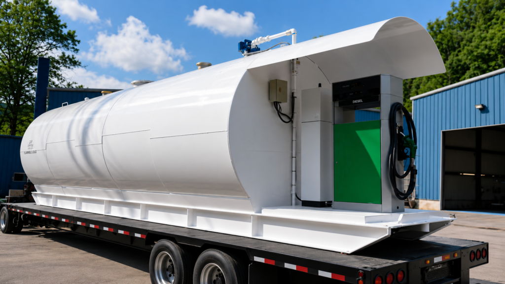 UL 142 skid tank with fuel dispensing equipment