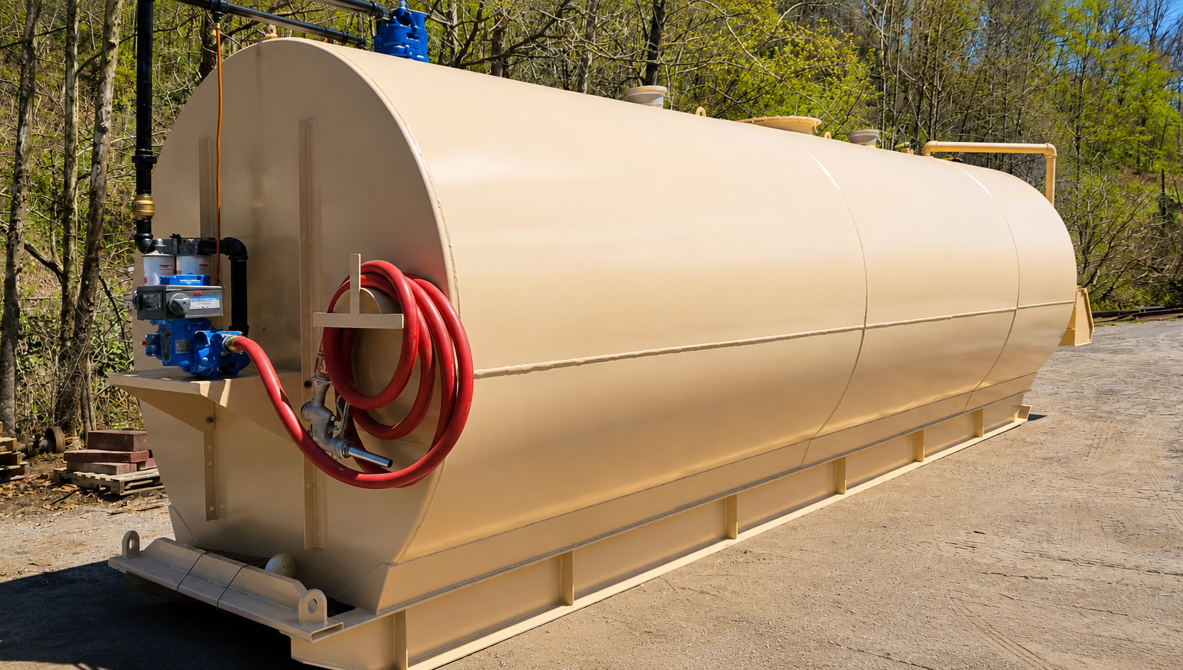 Clark Welding UL 142 horizontal double wall skid fuel storage tank