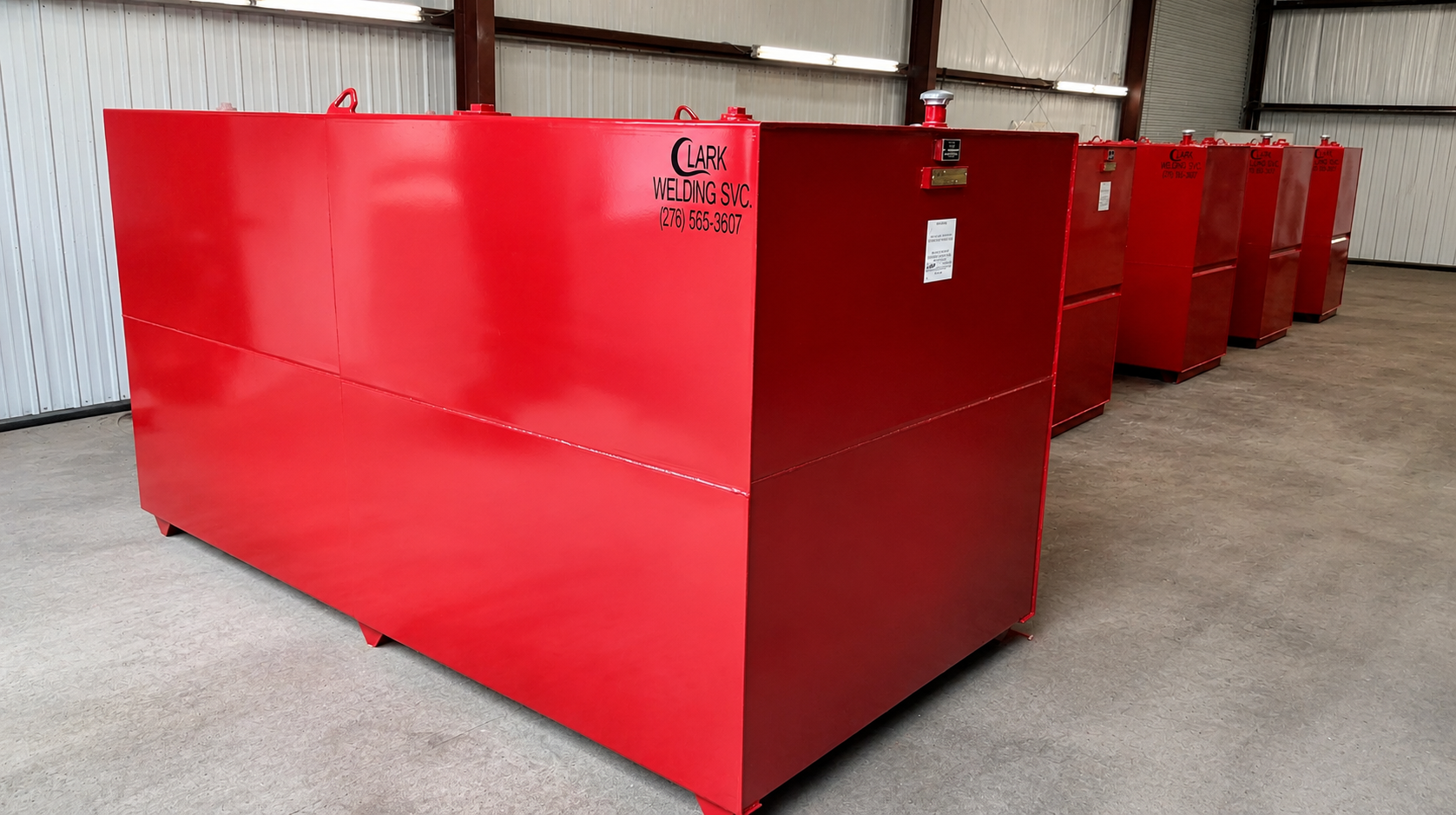 Rectangular tanks manufactured by Clark Welding Tanks